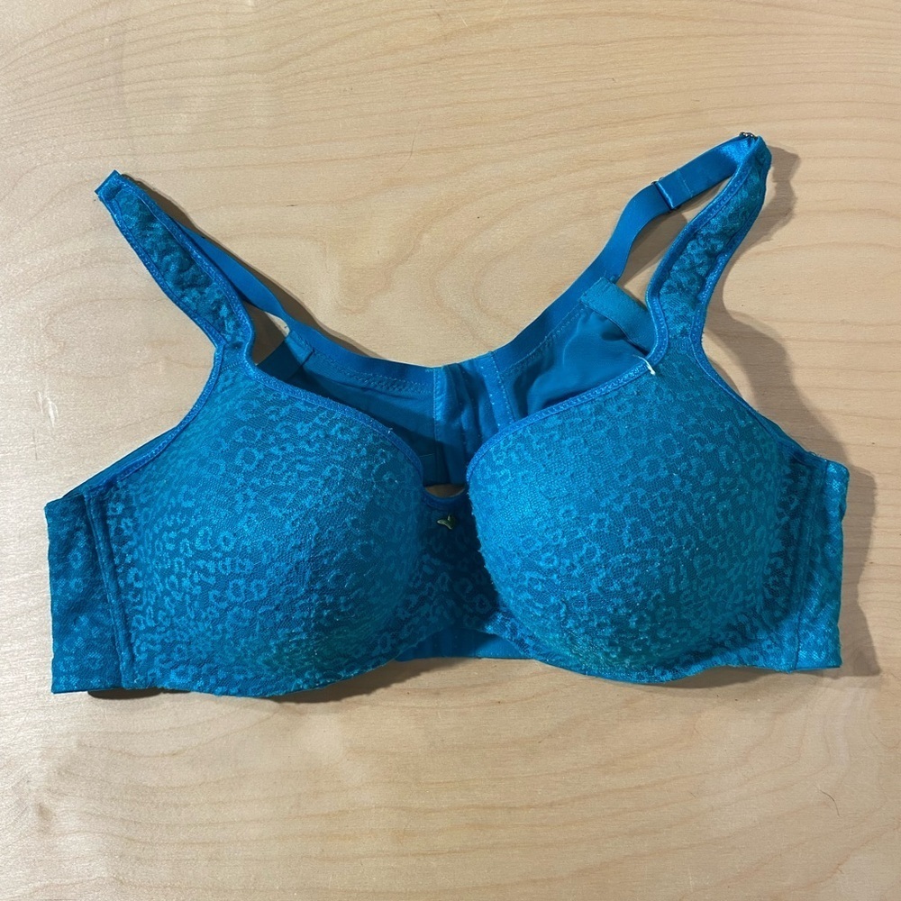 Ashley Stewart Teal Lace Women's Underwire Bra 44D (OX)